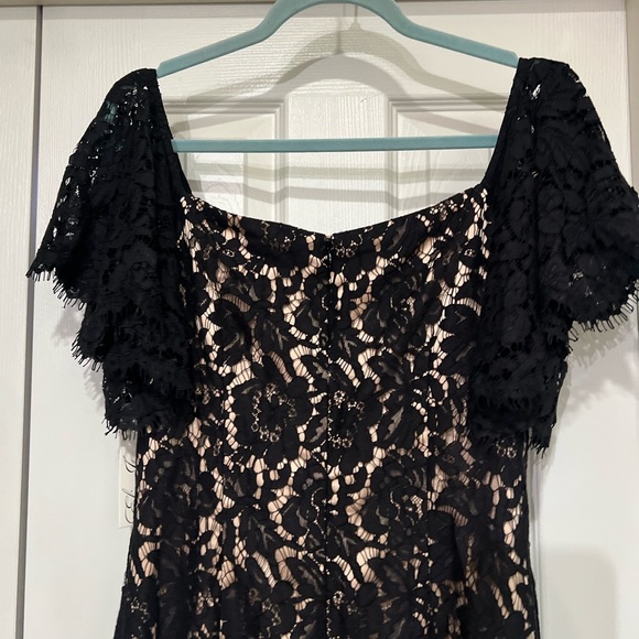 NWT ELIZA J BLACK LACE A-LINE COCKTAIL DRESS SIZE 10